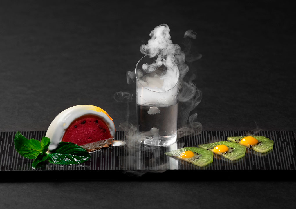 Postre,Cassata de Frambuesa y Guanábana